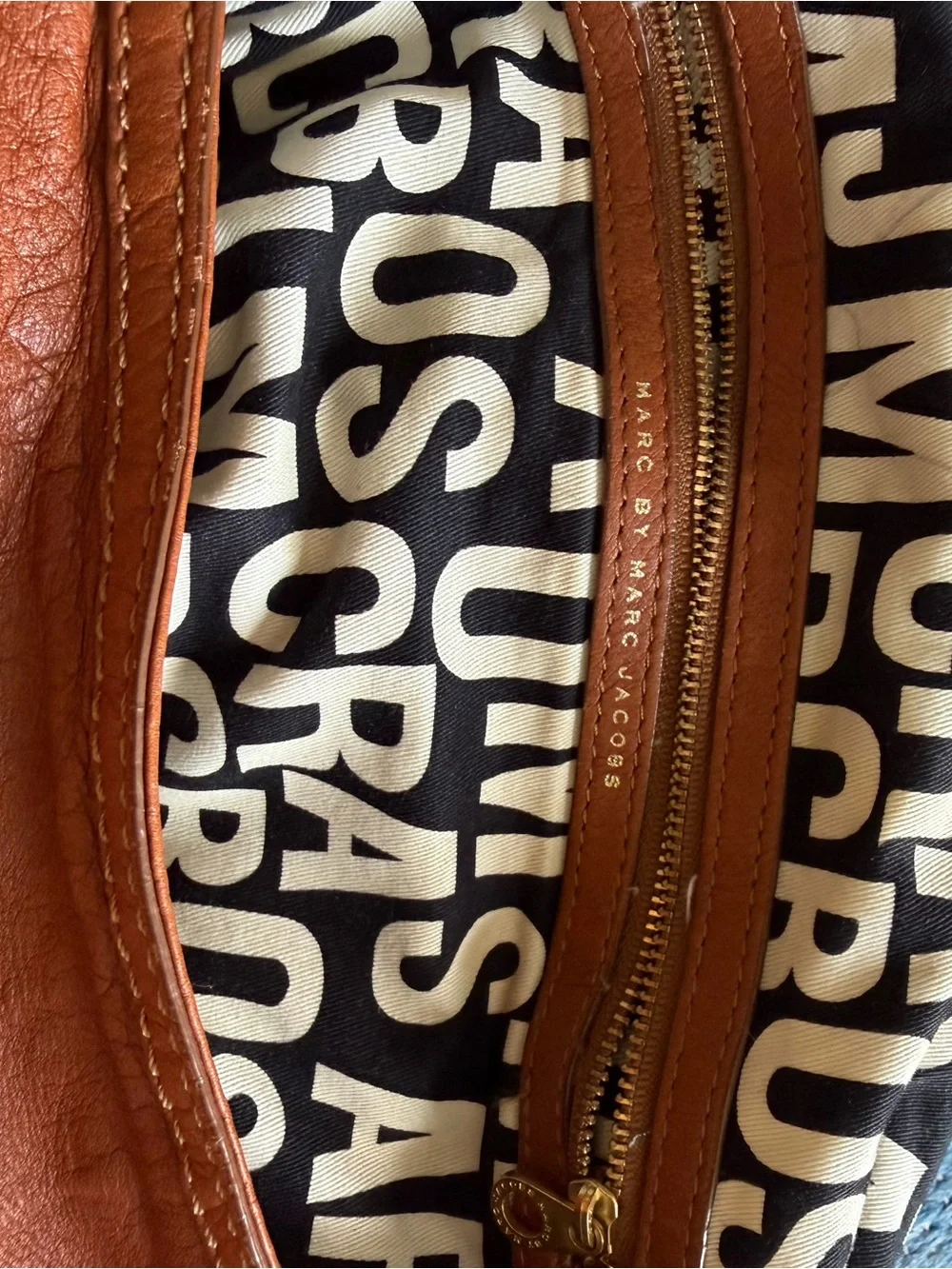 Marc by Marc Jacobs Cognac Brown Leather Crossbody Shoulder Bag